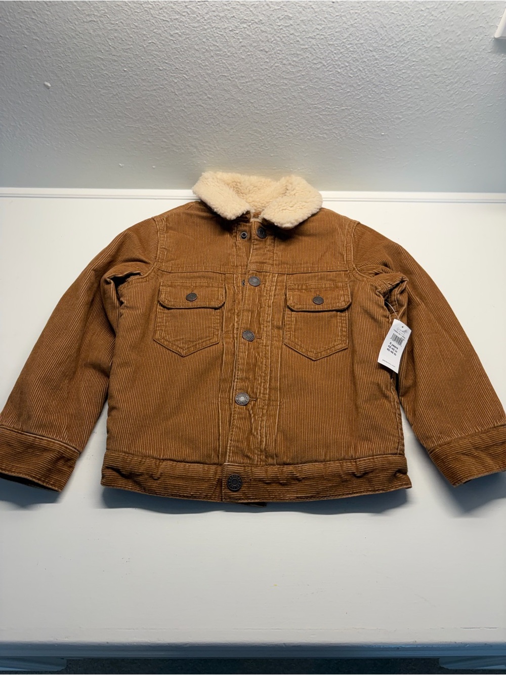 GAP Kids Corduroy Sherpa Collar Jacket - Brown/Cognac NWT